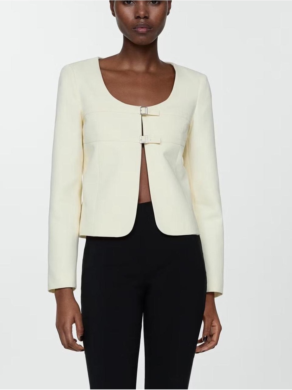 MANGO Double-Buckle Women’s Jacket